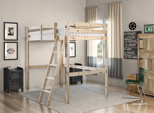 Loft bunkbed double 4ft - bunkbed,