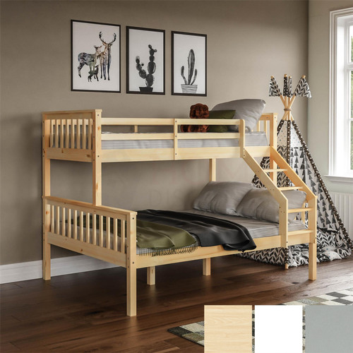 Triple sleeper bunk bed - bunk, solid
