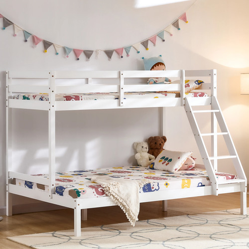 Solid pine triple bunk - bunk, bed