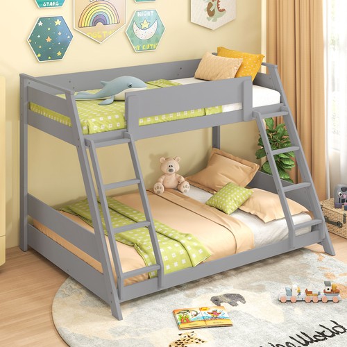Single over double bunk - single, bed